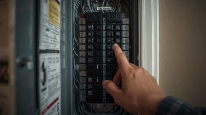 AFCI breaker tripping after power restoration in a residential electrical panel